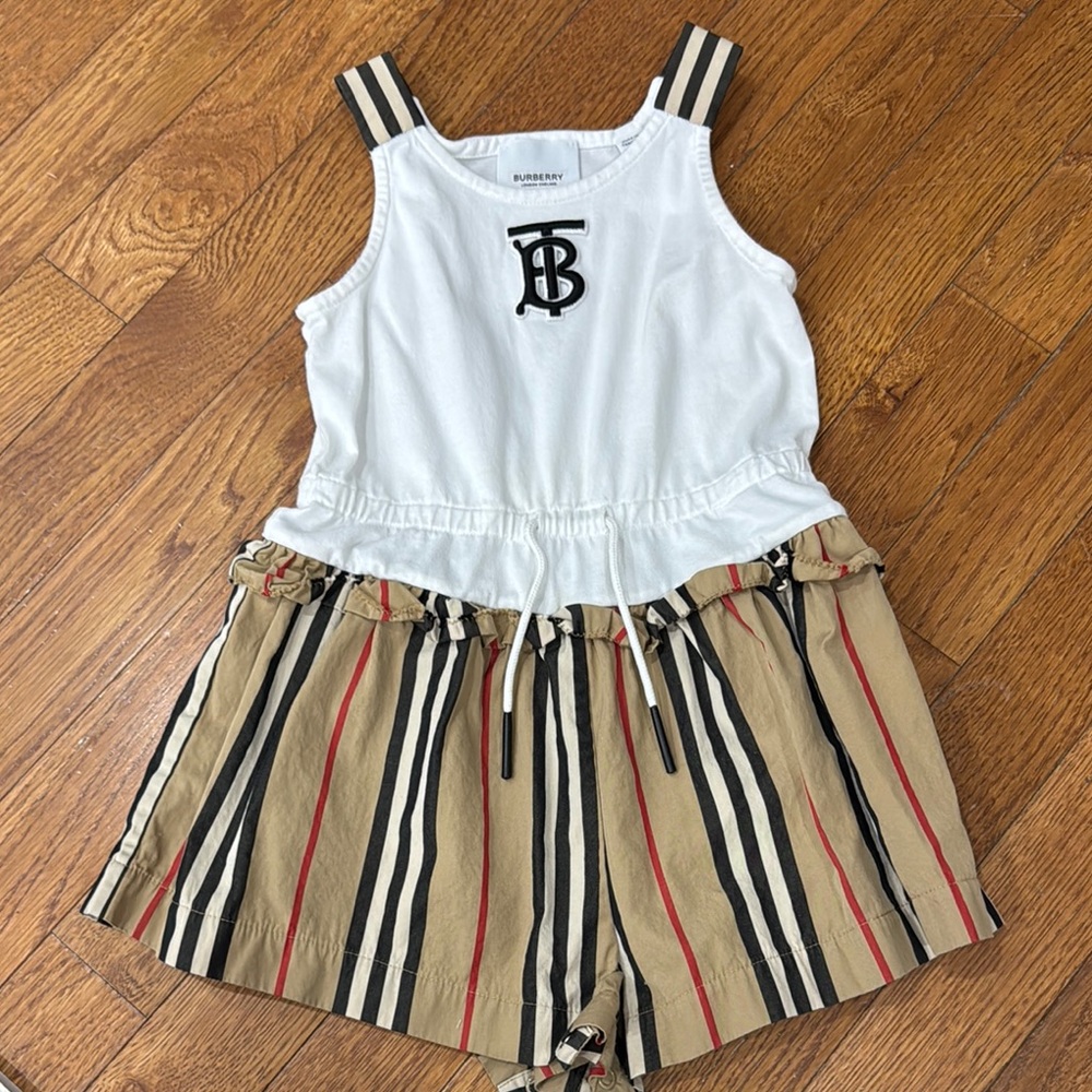 Burberry Kids Striped Shorts - Beige